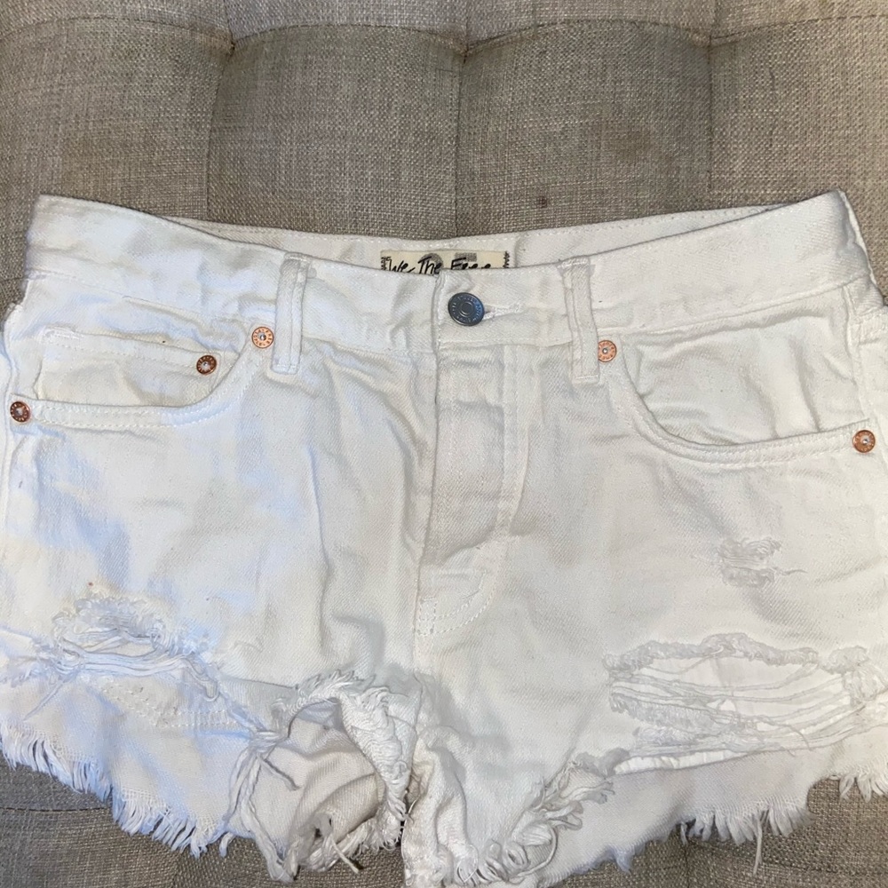 white free people shorts